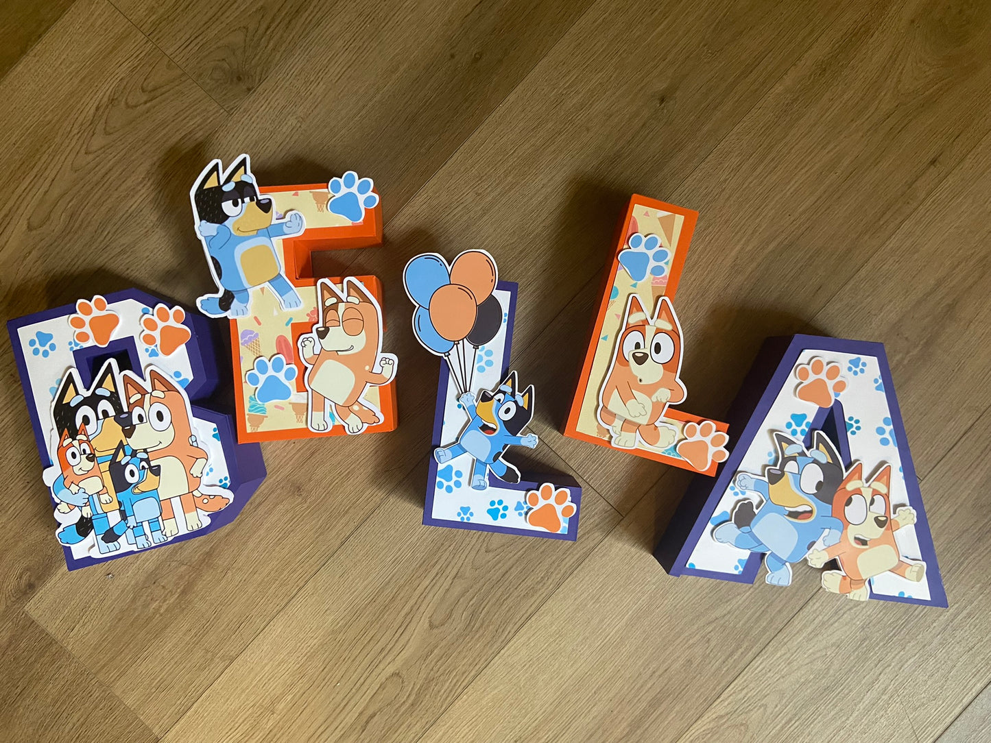 Bluey 3D letters