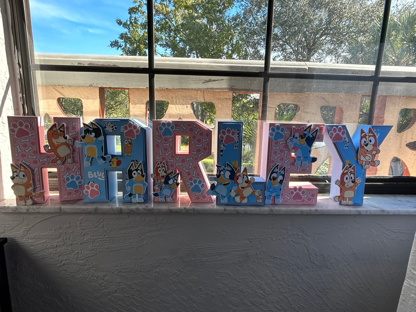 Bluey 3D letters