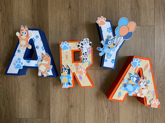 Bluey 3D letters