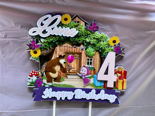 Masha and Bear Cake Topper